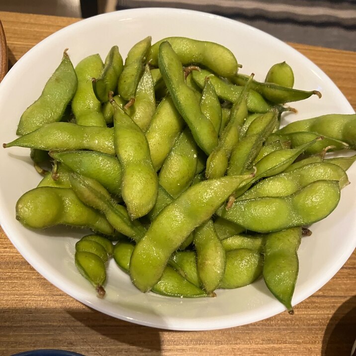 蒸し焼き枝豆